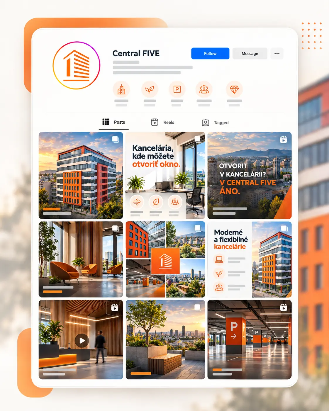 Privacy-safe Central FIVE social content and short-form creative presentation